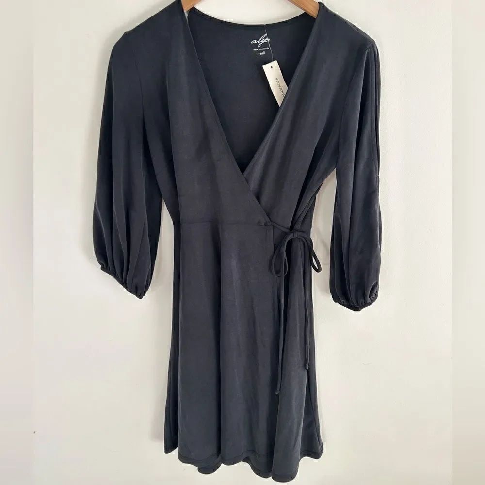 Alya Black Wrap Dress